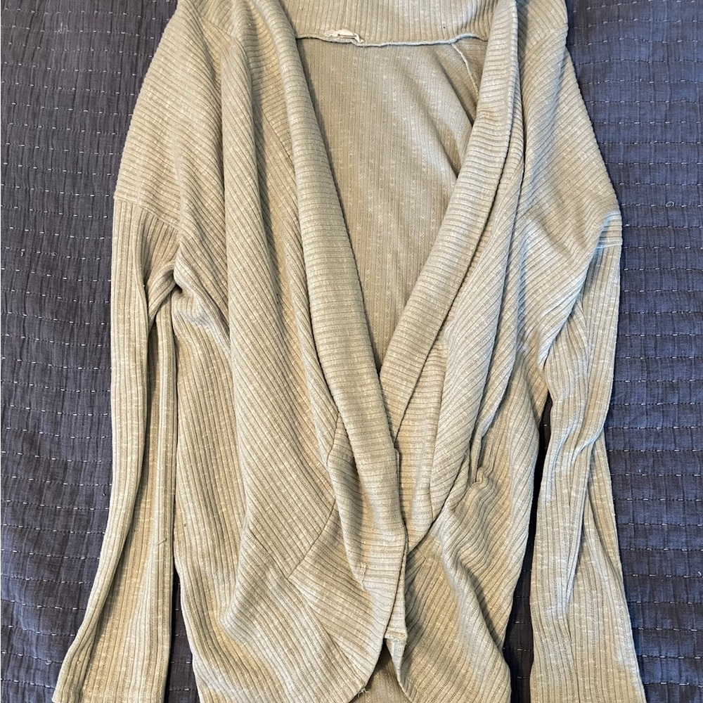Women's Ribbed Knit Sweater - Olive